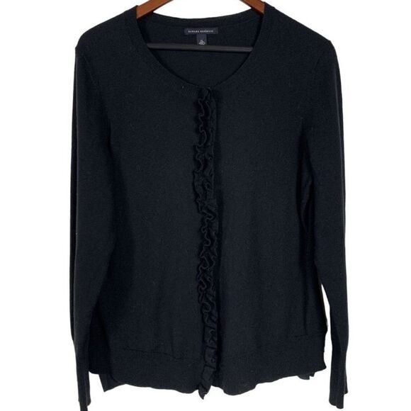 Banana Republic Extra Fine Italian Merino Ruffle Front Cardigan Sweater! - Picture 1 of 7